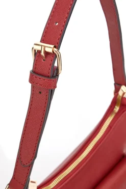 Borsa a spalla rossa con tasca frontale Basile Class BA11950ESAF