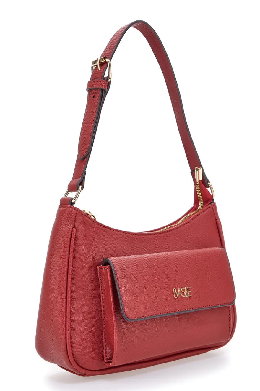 Borsa a spalla rossa con tasca frontale Basile Class BA11950ESAF