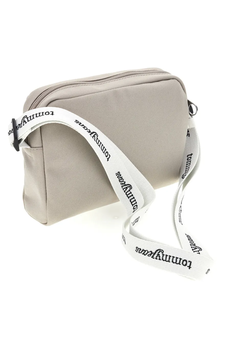 Borsa a Tracolla Beige in Tessuto con Tracolla con Logo Tommy Jeans 18462