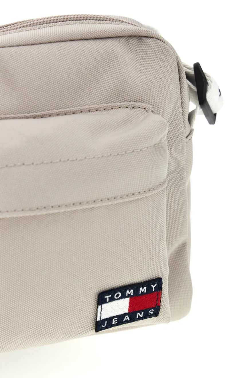 Borsa a Tracolla Beige in Tessuto con Tracolla con Logo Tommy Jeans 18462