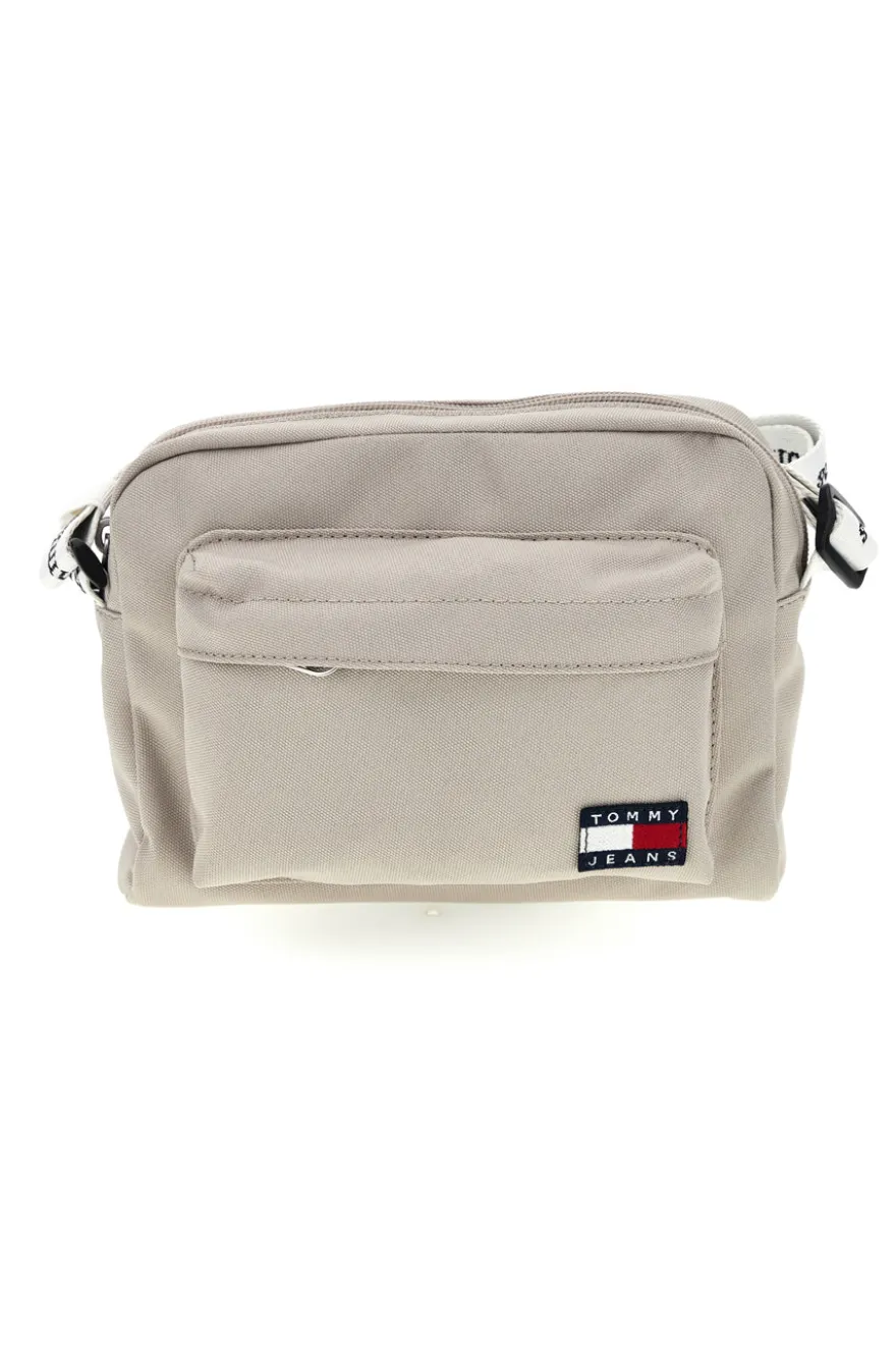 Borsa a Tracolla Beige in Tessuto con Tracolla con Logo Tommy Jeans 18462
