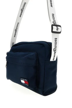 Borsa a Tracolla Blu in Tessuto con Tracolla con Logo Tommy Jeans 18462