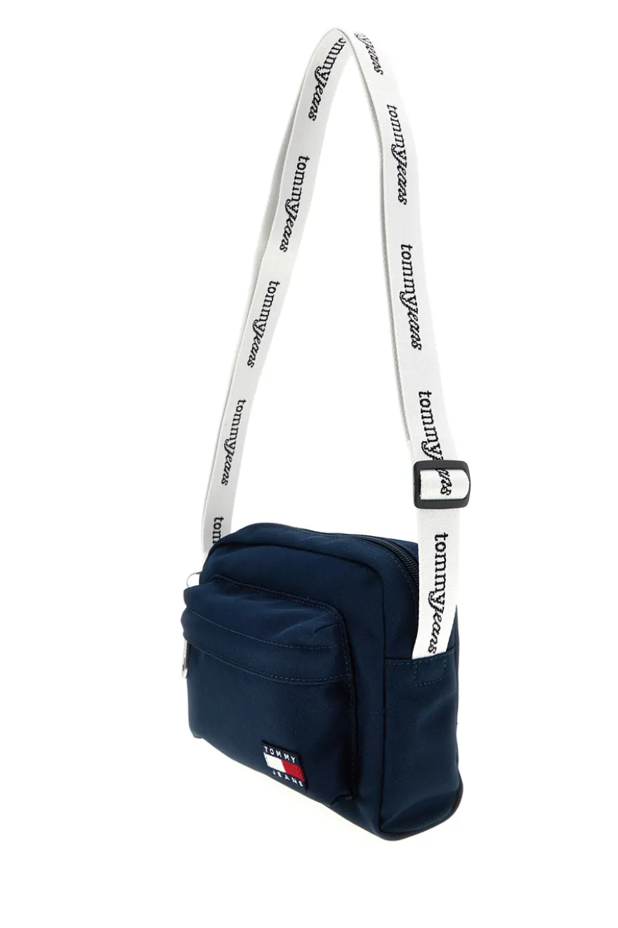 Borsa a Tracolla Blu in Tessuto con Tracolla con Logo Tommy Jeans 18462