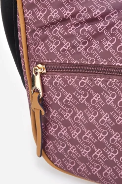 Borsa a tracolla bordeaux con stampa logata Cotton Belt K19,048,B012