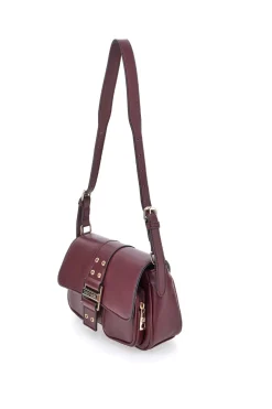Borsa a tracolla bordeaux con tasche frontali Guido Vietri K30,365,B016
