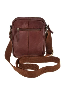 Borsa a tracolla cognac con tasche con zip Black shoot CLASS WYP002