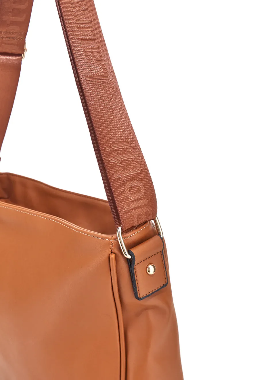 Borsa a Tracolla Marrone Con Zip Laura Biagiotti 25S-104-3