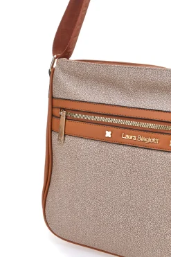 Borsa a Tracolla Marrone Con Zip Laura Biagiotti 25S-104-3