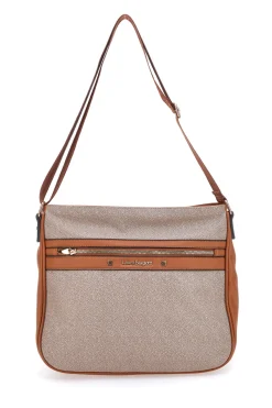 Borsa a Tracolla Marrone Con Zip Laura Biagiotti 25S-104-3