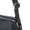 Borsa a tracolla nera compatta con zip Basile BA3543TI