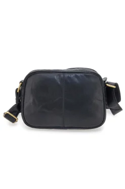 Borsa a tracolla nera compatta con zip Basile BA3543TI