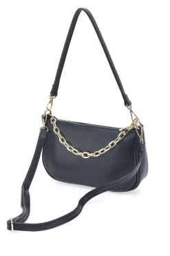 Borsa a Tracolla Nera con catena dorata Ngb 008