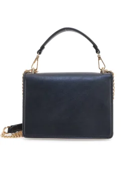 Borsa a Tracolla Nera con dettagli Dorati e Manico Rimovibile Double Check 18244-1