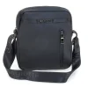 Borsa a tracolla nera con zip frontale Biagiotti MOI LB25W-464/1/TRAC