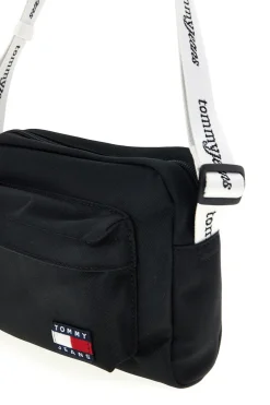 Borsa a Tracolla Nera in Tessuto con Tracolla con Logo Tommy Jeans 18462