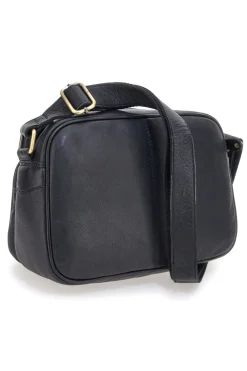 Borsa a tracolla nera in vera pelle artigianale Basile BA3540DX