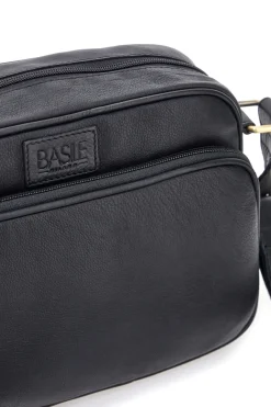 Borsa a tracolla nera in vera pelle artigianale Basile BA3540DX