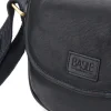 Borsa a tracolla nera in vera pelle artigianale Basile BA3542DX