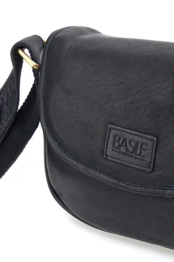 Borsa a tracolla nera in vera pelle artigianale Basile BA3542DX