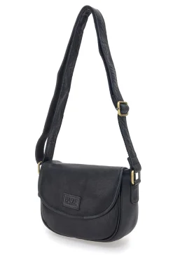 Borsa a tracolla nera in vera pelle artigianale Basile BA3542DX
