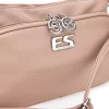 Borsa a tracolla rosa cipria con doppia zip Emma Spagnesi PU1804