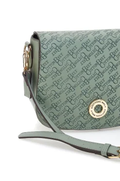 Borsa a tracolla verde con logo all over Cotton Belt K19,012,B011