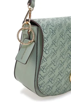 Borsa a tracolla verde con logo all over Cotton Belt K19,012,B011
