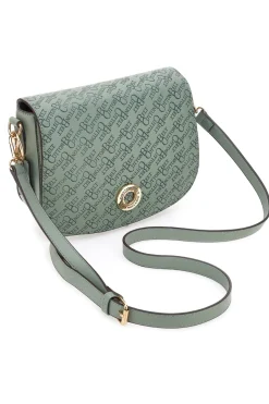 Borsa a tracolla verde con logo all over Cotton Belt K19,012,B011