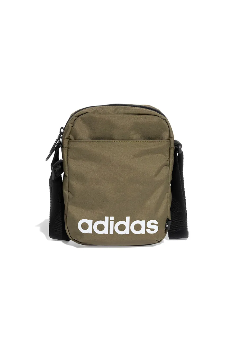 Borsa a tracolla verde con logo stampato Adidas LINEAR ORG