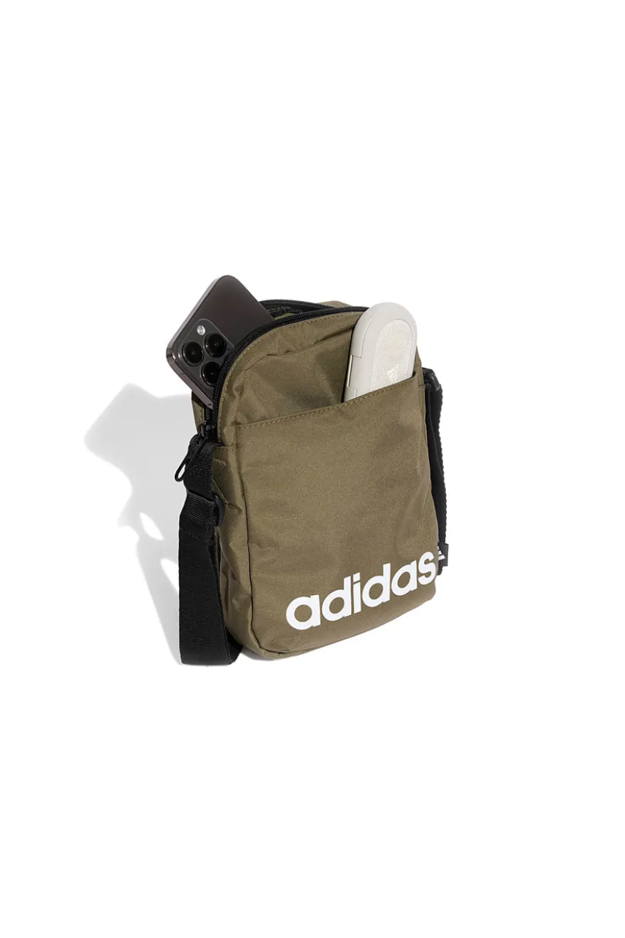 Borsa a tracolla verde con logo stampato Adidas LINEAR ORG