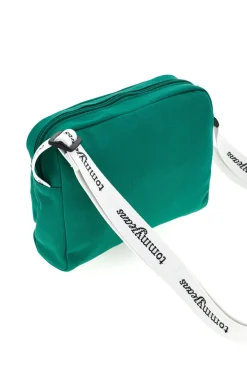 Borsa a Tracolla Verde in Tessuto con Tracolla con Logo Tommy Jeans 18462