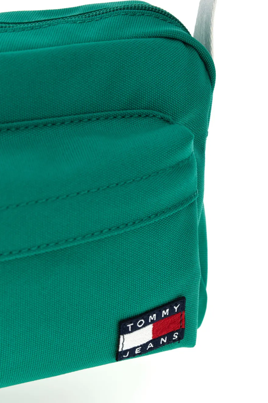 Borsa a Tracolla Verde in Tessuto con Tracolla con Logo Tommy Jeans 18462
