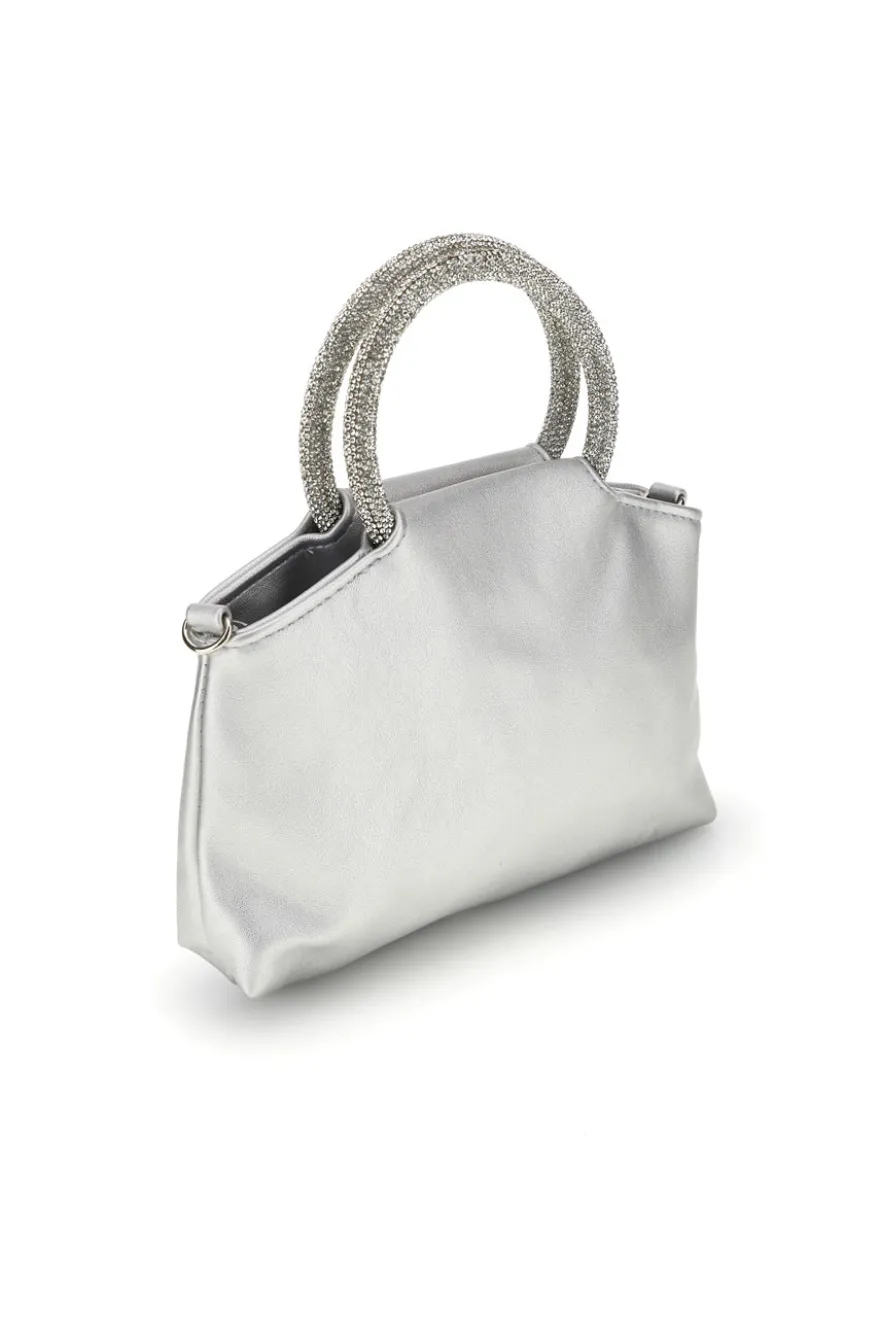 Borsa argento con manico gioiello Nbg SERA/1281
