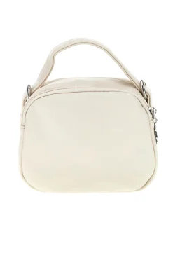 Borsa beige a mano con tracolla e zip multiple Emma spagnesi PU1808