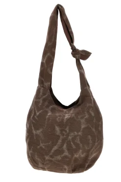 Borsa beige animalier con nodo Basile CLASSBA22222