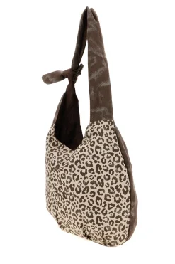 Borsa beige animalier con nodo Basile CLASSBA22222