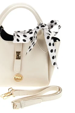 Borsa beige con foulard Prima riga BAGPITT005-B