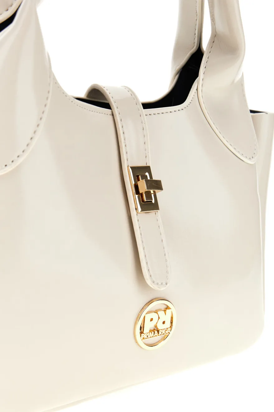Borsa beige con foulard Prima riga BAGPITT005-B
