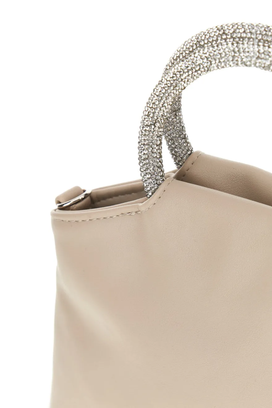 Borsa beige con manico gioiello Nbg SERA/1281