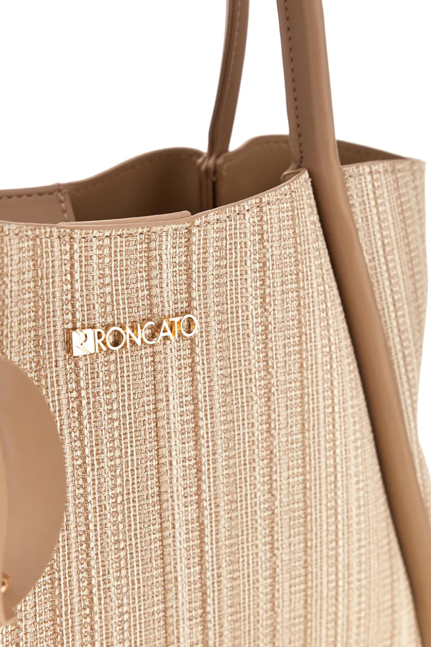 Borsa beige con tracolla Roncato R5379