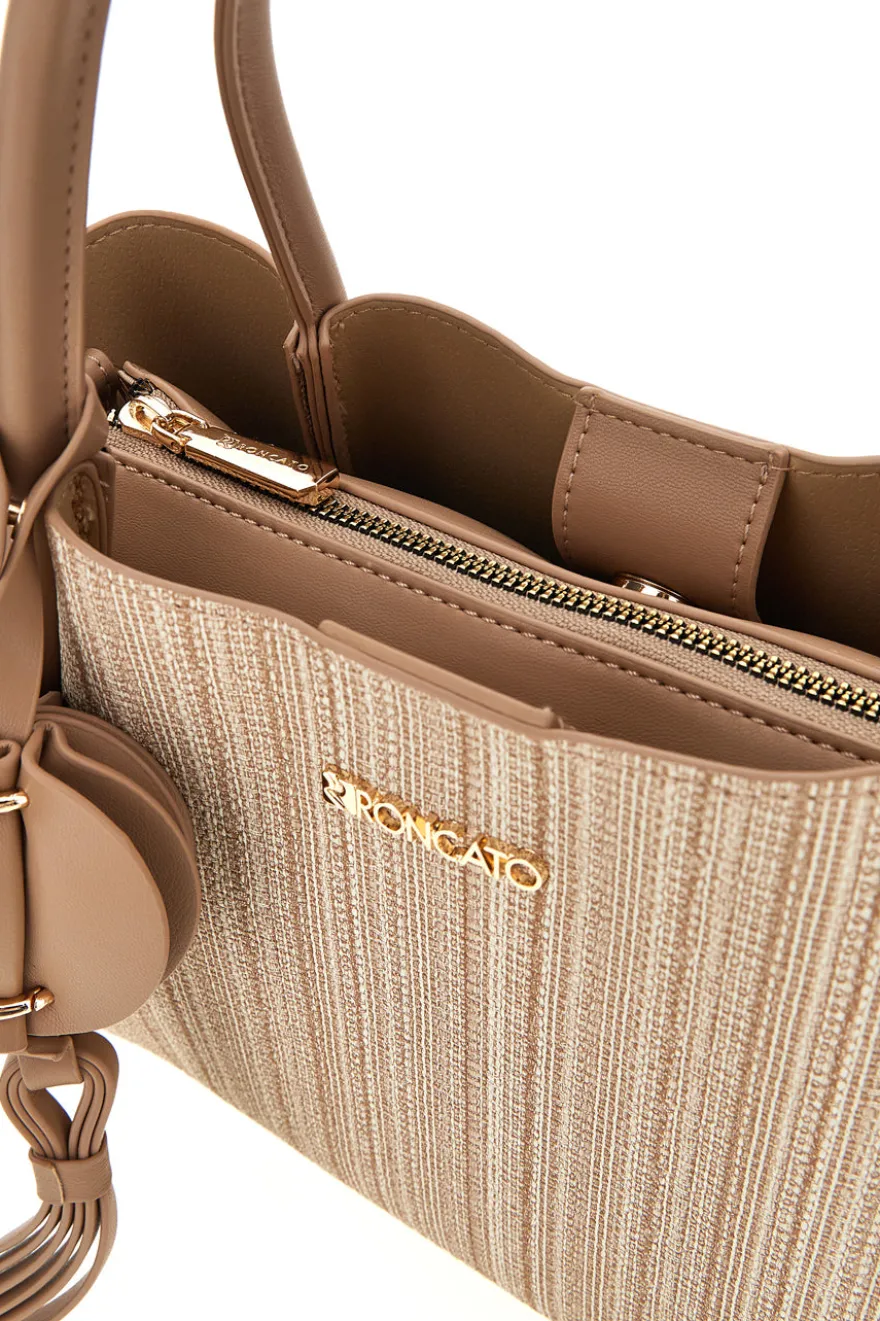 Borsa beige con tracolla Roncato R5379