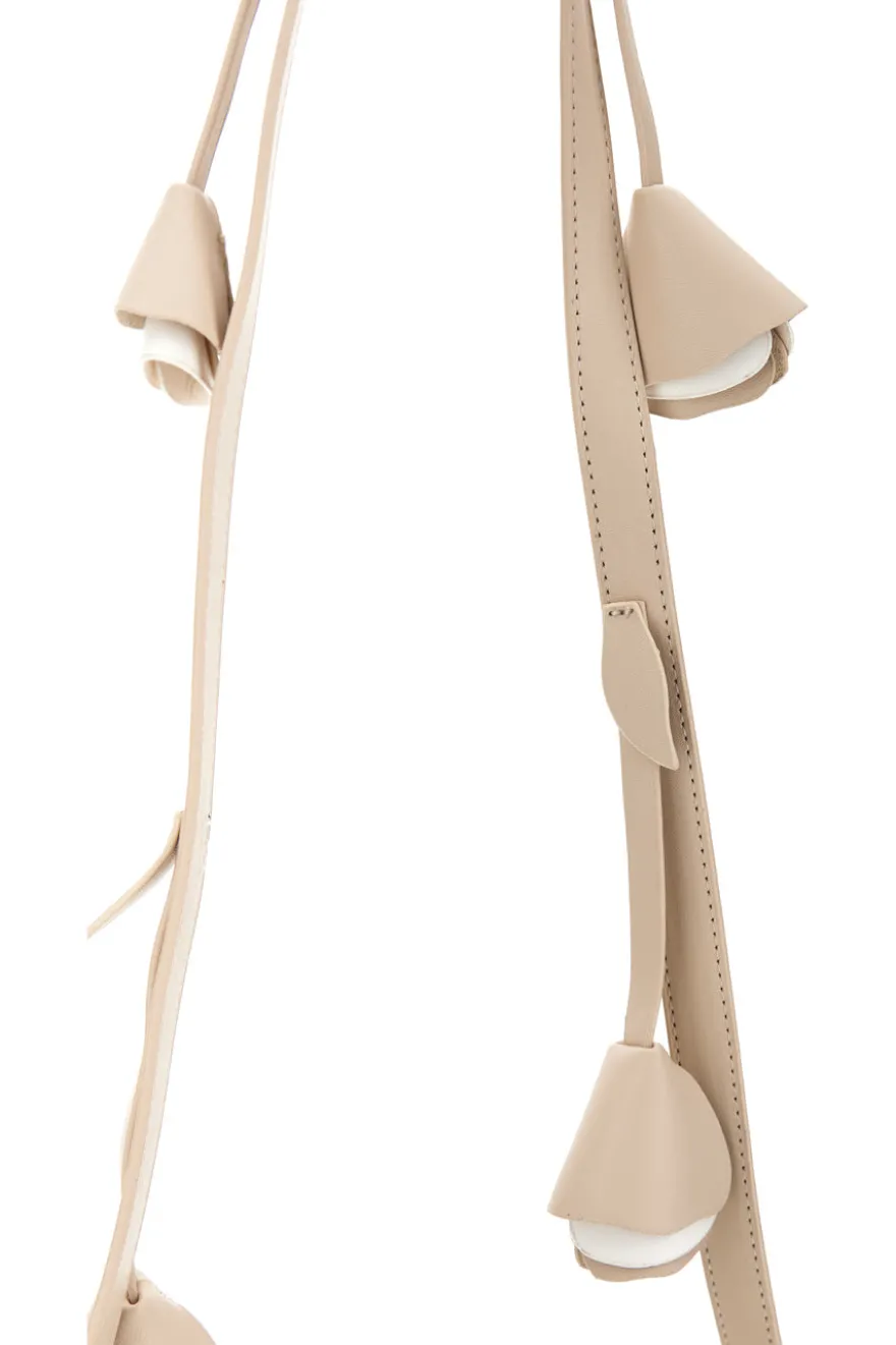 Borsa beige con tracolla rimovibile Lancetti MOI LL26S-106-1