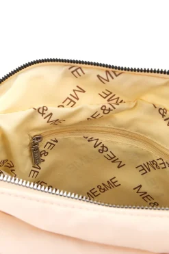 Borsa beige con zip multiple e tracolla regolabile Me & me spa 2332