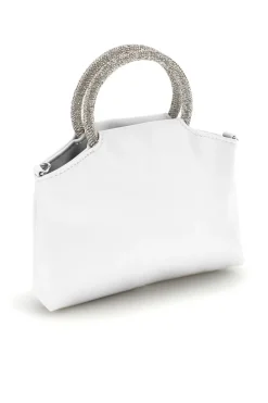 Borsa bianca con manico gioiello Nbg SERA/1281