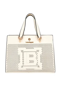 Borsa Bianco Panna con tracolla removibile Laura Biagiotti EMBARK