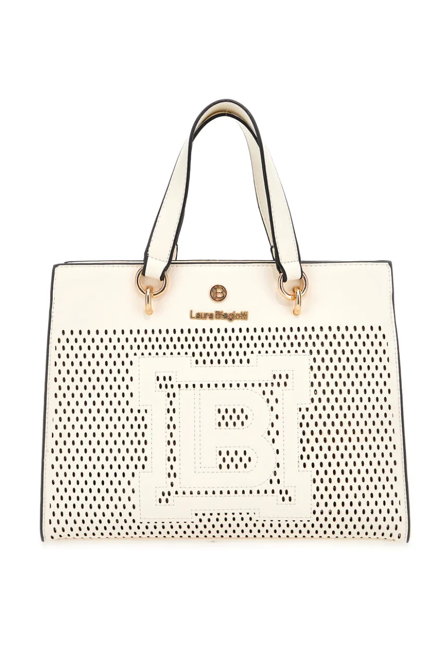 Borsa Bianco Panna con tracolla removibile Laura Biagiotti EMBARK