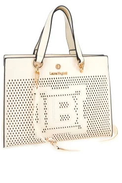 Borsa Bianco Panna con tracolla removibile Laura Biagiotti EMBARK