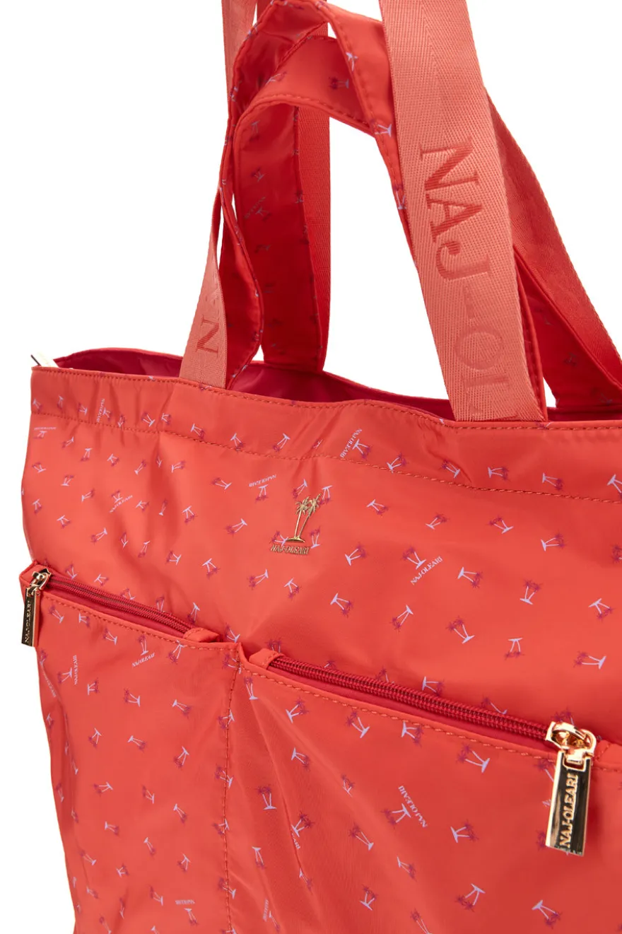 Borsa corallo fantasia con manici Naj-oleari 61476/MIAP2