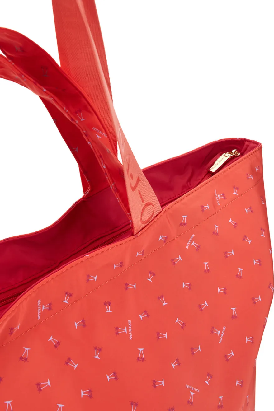Borsa corallo fantasia con manici Naj-oleari 61476/MIAP2