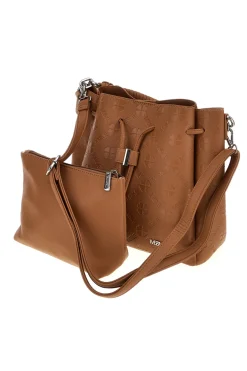 Borsa cuoio a mano con tracolla e coulisse Me & me L2526